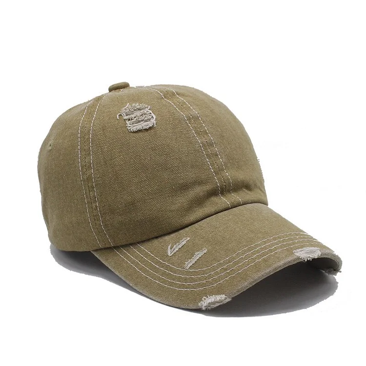 Unisex Vintage Custom Logo Baseball Cap Solid Color Hole Adjustable Women Europe America Dad Hats for Men Outdoor Snapback Hat