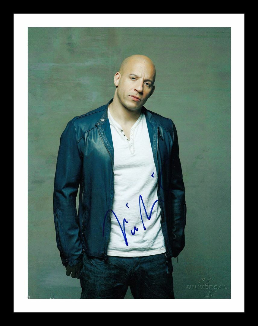 Vin Diesel Autograph Signed & Framed Photo Poster painting 2