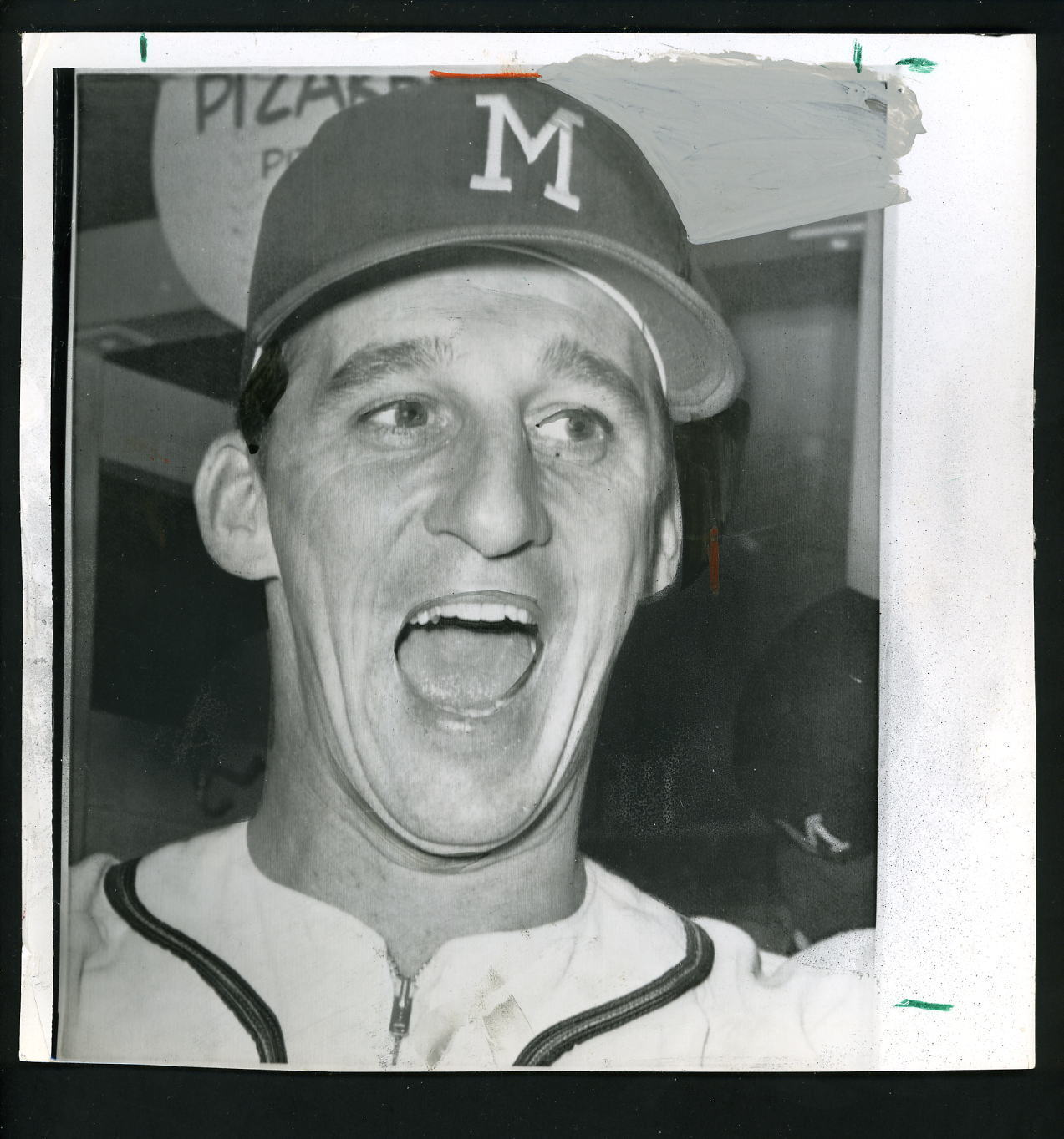 Warren Spahn winning pitcher Game 1 1958 World Series Press Photo Poster painting Braves