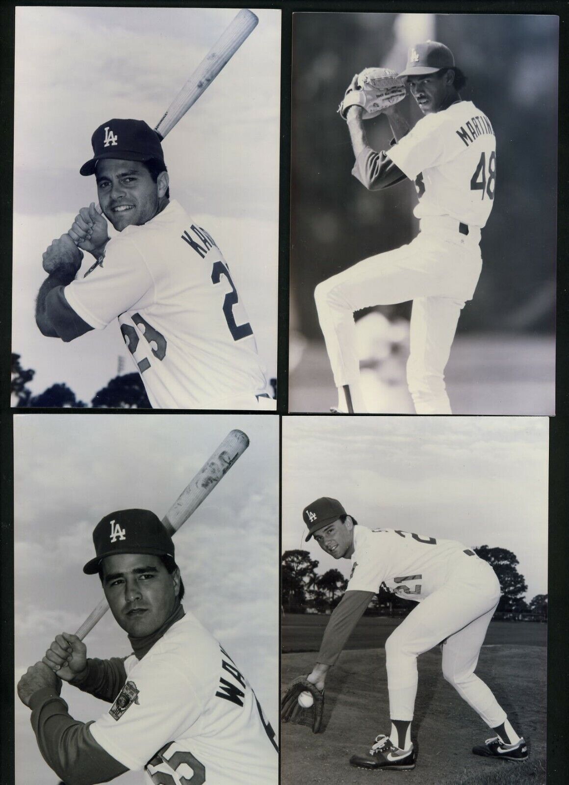 Los Angeles Dodgers LOT of 12 Press Original 4 x 6 B&W Photo Poster paintings from 1992