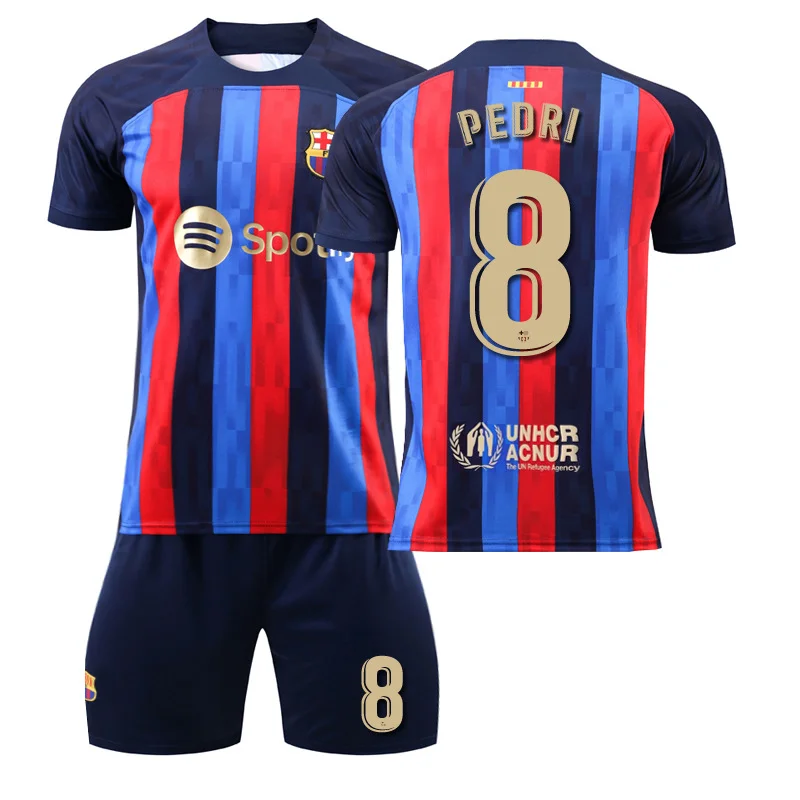 22/23 Barcelona F.DE Jong N. 21 Home Field Kids Men Football Jersey Kits