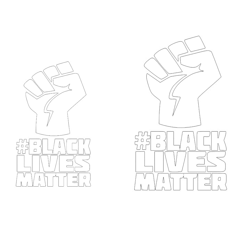 

Hashtag BLACK LIVES MATTER Fist Car Sticker Laptop Glass Window Decal White, 20.3*12.7cm, 501 Original