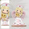 Hölzerner Krankenschwesterengel - 5d DIY Bastelornament