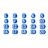 20 Pcs Numbered Pencil Toppers 1-20 Reusable Classroom Pencil Labels for Teachers Pencil Tracking Ma
