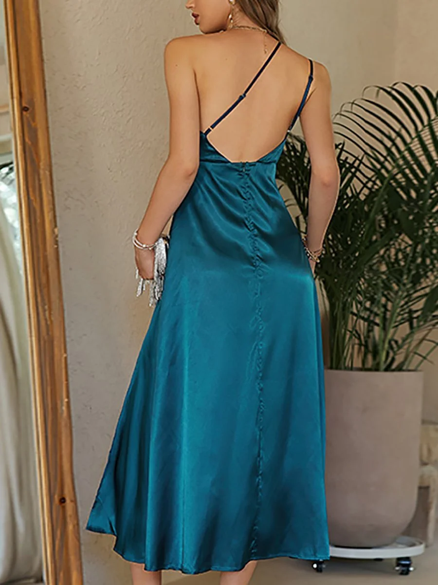 Sexy backless slit dress