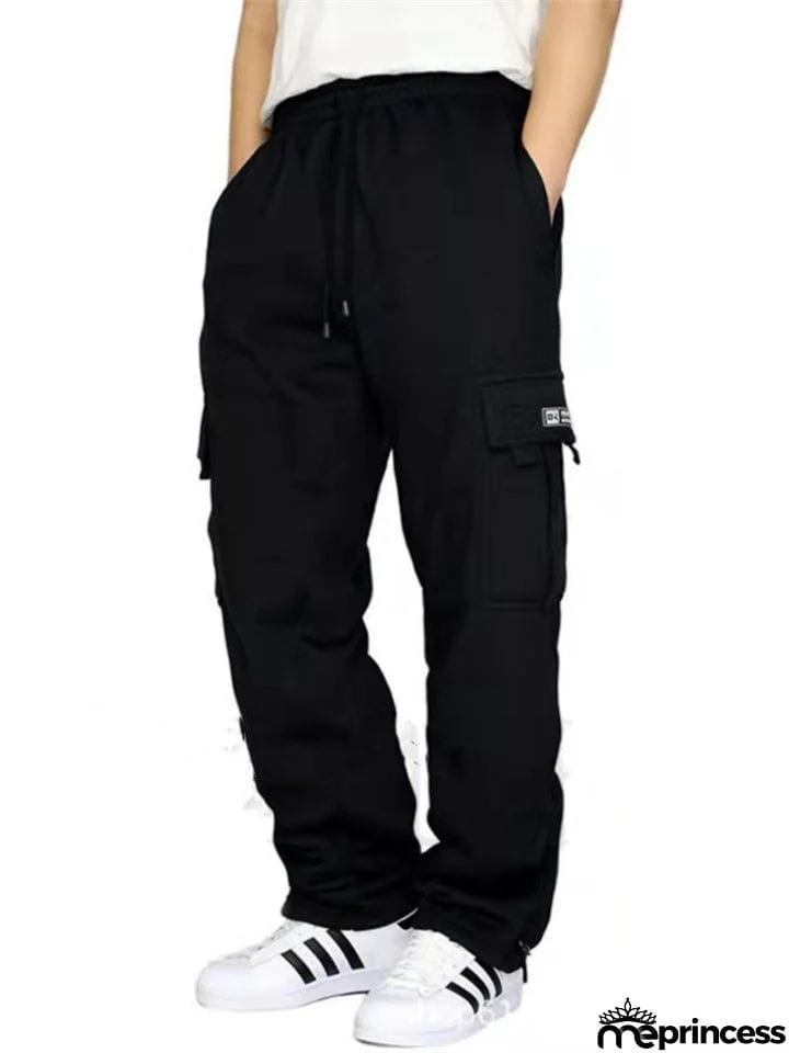 Men's Sports Style Cozy Loose Multi-Pocket Cargo Pants