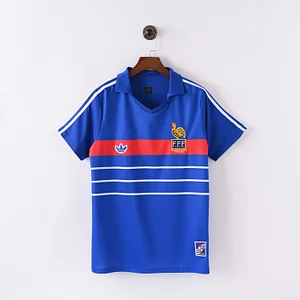 1984 Retro France Home Football Shirt 1:1 Thai Quality