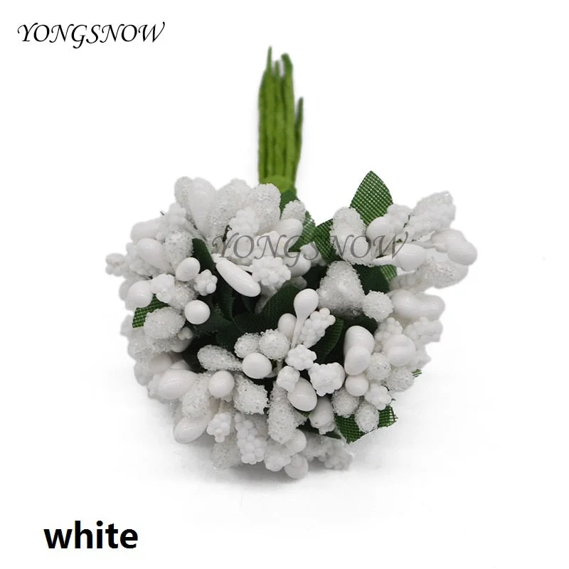 24pcs/lot Mulberry Stamen Artificial Flowers Stamen /DIY Pistils For Flowers Heads Wedding Party Scrapbooking Craft Decoration