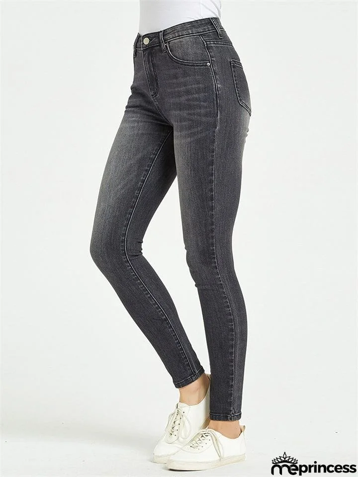 Youth Campus Style Slim Fit Fashion Stretchy Summer Denim Jeans for Women