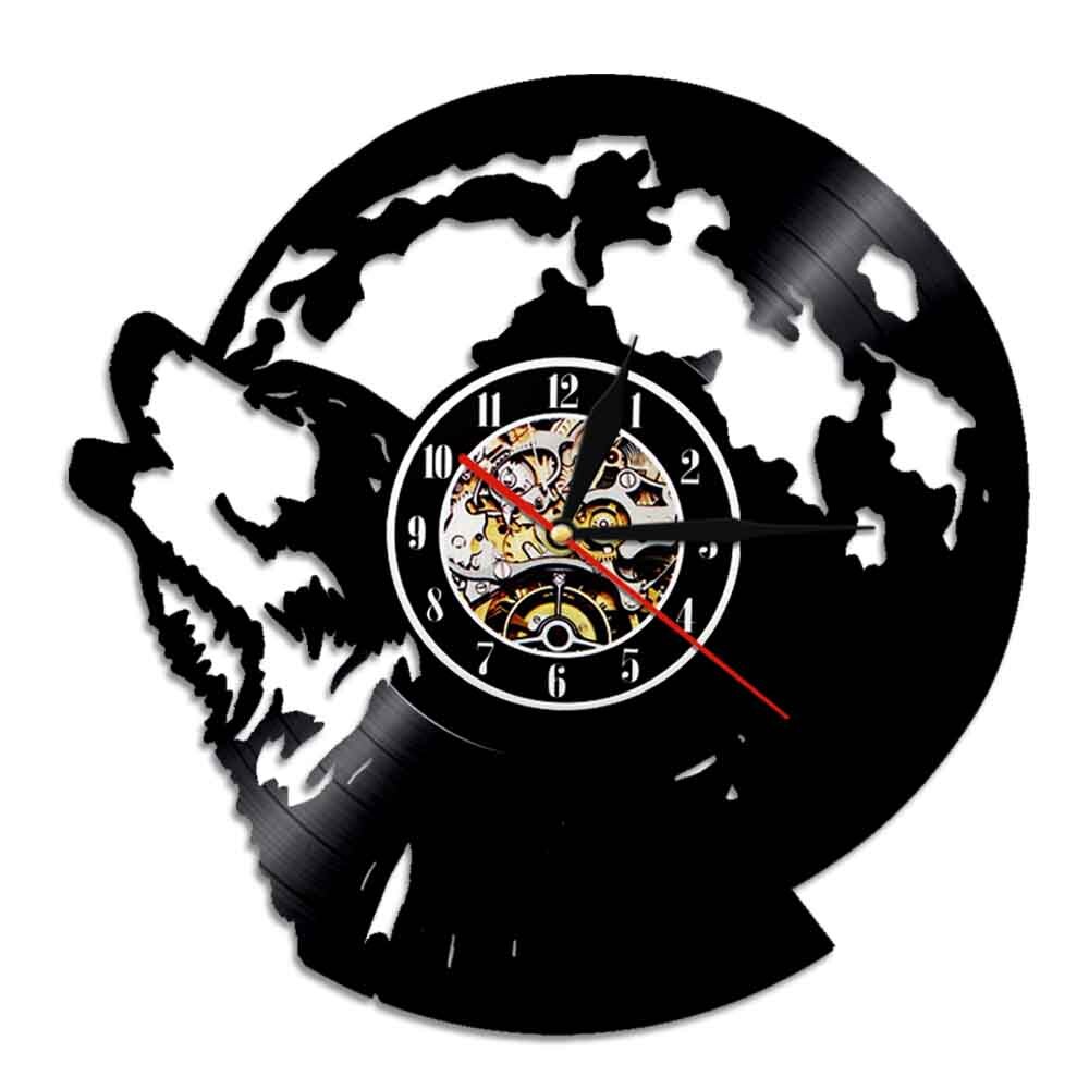 

Forest Wolf - Vinyl Record Wall Clock - Without LED, 501 Original
