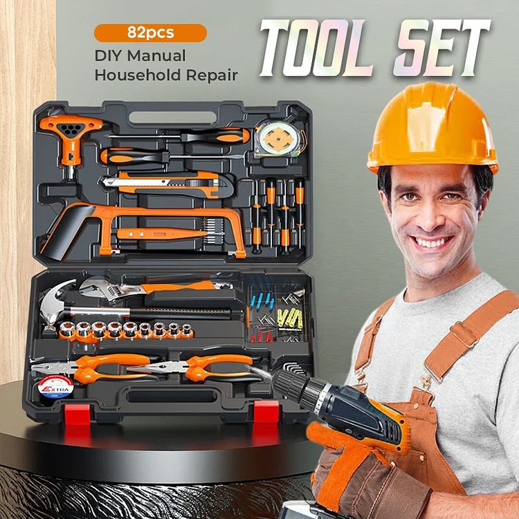 82pcs DIY Manual Household Repair Tool Set