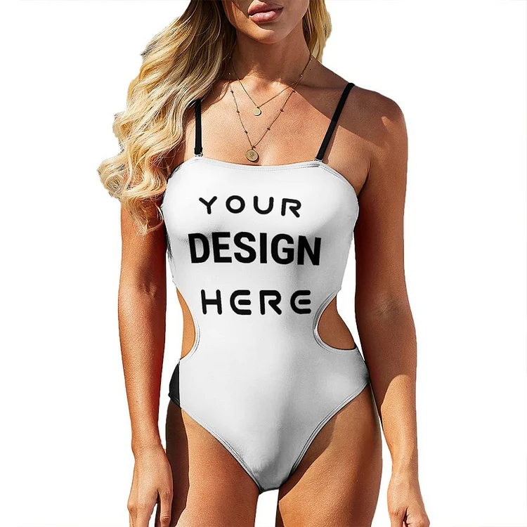 Personalized Design Women's Cutout Swimsuit Full Print