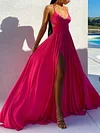 Solid Color Spaghetti-Neck Maxi Dress