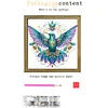 Bird DIY Special Shape Double sided Print Clear Diamond Art Kit Wooden Framed Diamond Painting Kit(22x22cm)