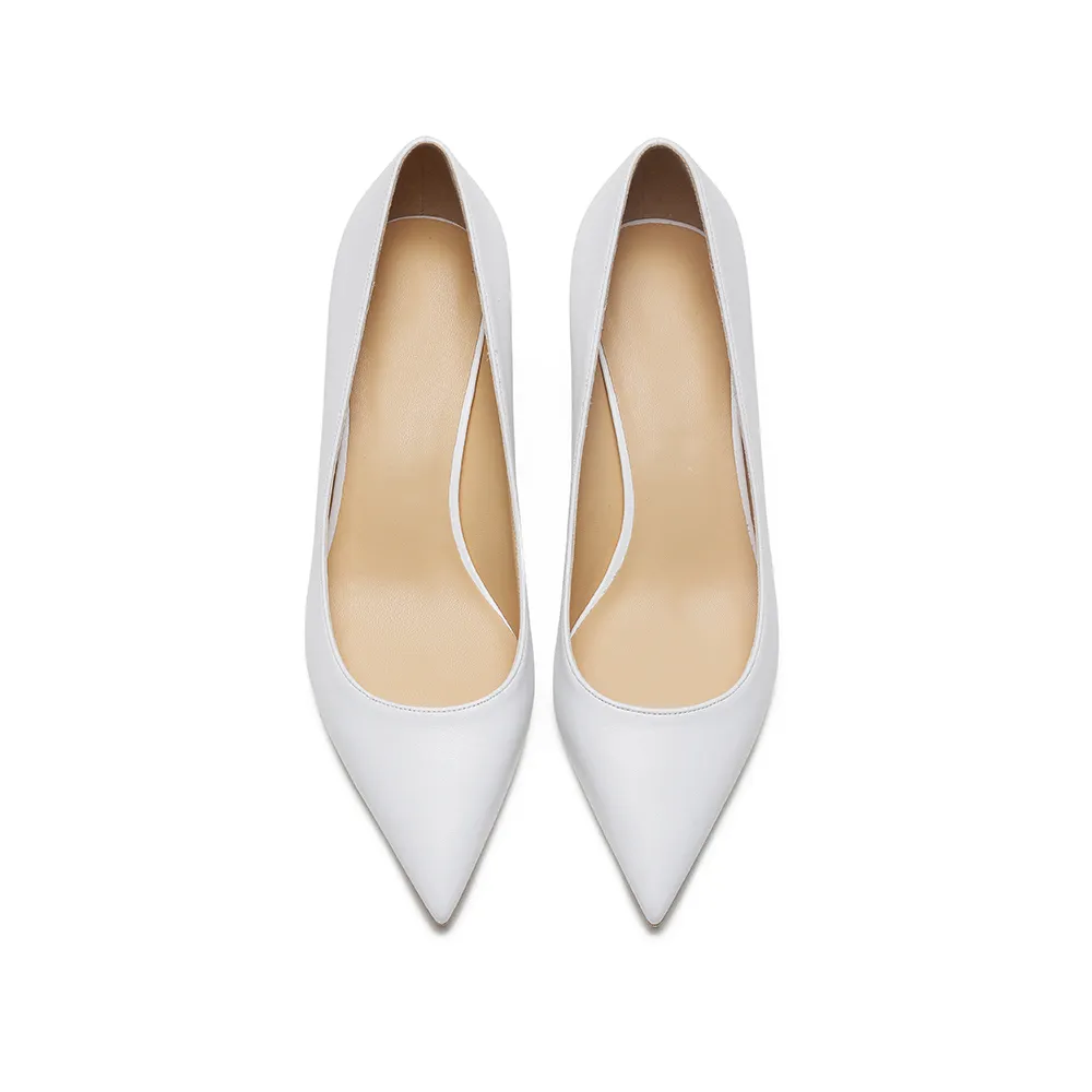 30mm Women's Low Heel Kittens Pointed Toe Casual Slip On Matte Pumps-vocosishoes