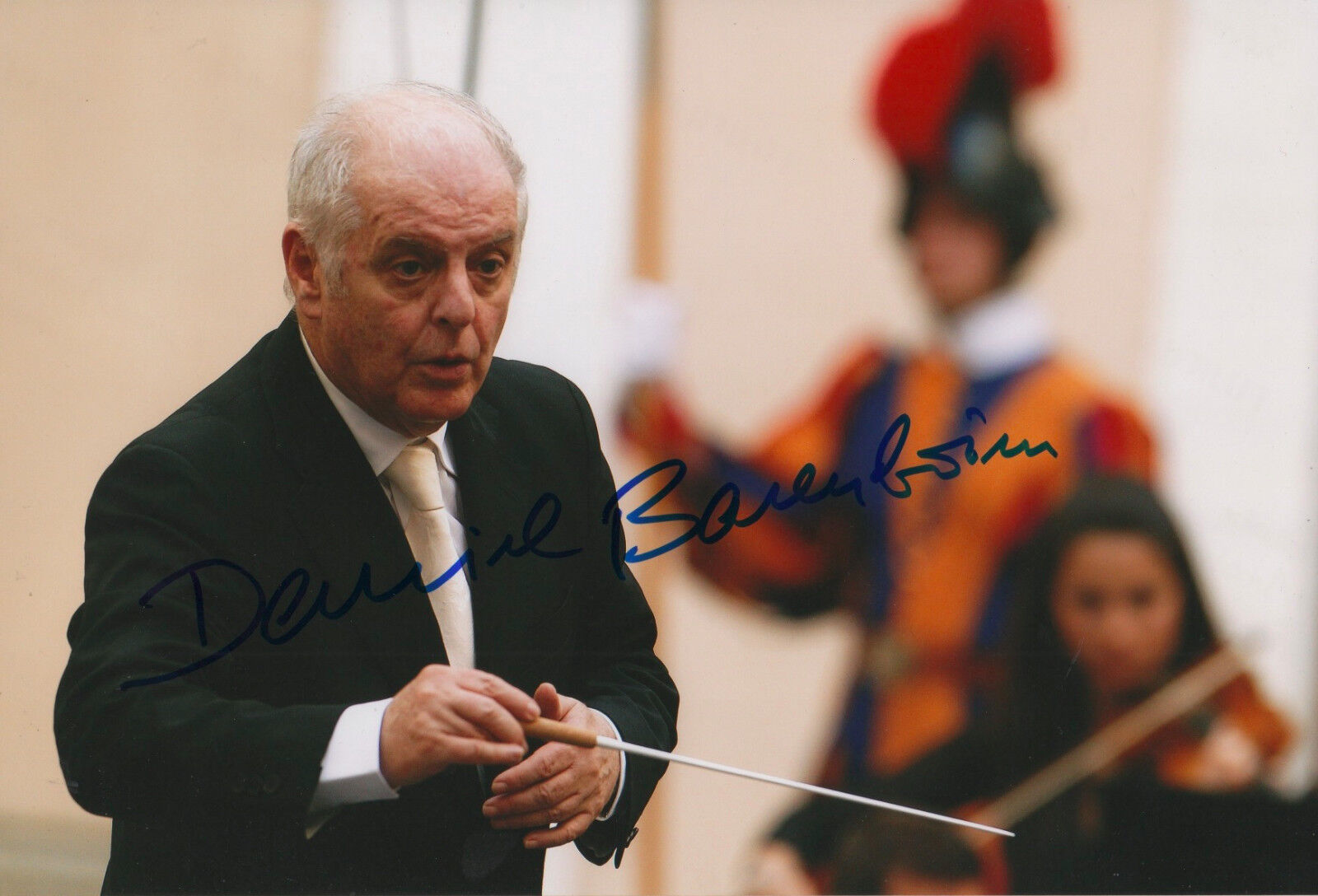 Daniel Barenboim Conductor signed 8x12 inch Photo Poster painting autograph