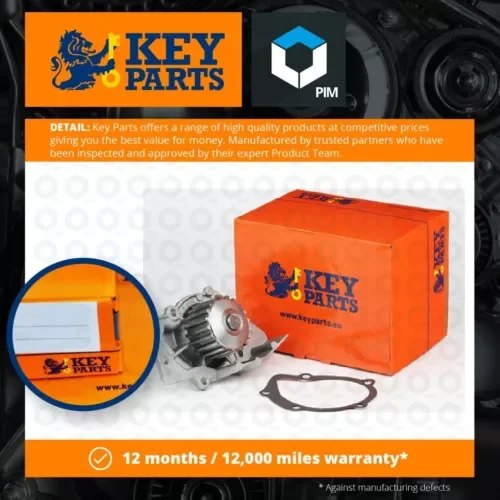 Water Pump fits PEUGEOT 406 8B 2.0D 99 to 04 Coolant KeyParts 1201C4 1609314580 Parts