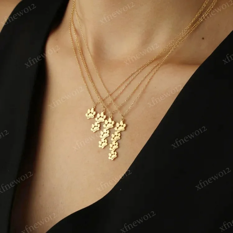 Paw Print Name Necklace. Personalized Tiny Dog Paw Necklace. Minimalist Paw Necklace. Animal Necklace. Pet Necklace. Christmas Gif