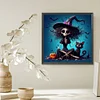 Diamond Painting -DIY Full Square Drill Halloween Skeleton Witch(35x35cm)