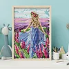 (Counted/Stamped) 14CT Lavender Girl - Cross Stitch 28*34cm/11.02*13.39in(Brand)
