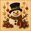 Framed Christmas Snowman - Pearls Painting Kit DIY Diamond Painting Pearl Dot Crafts 20x20CM