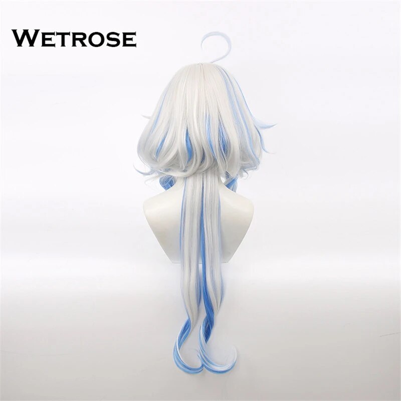 [Wetrose] Furina Wig Cosplay Genshin Impact Ousia Pneuma Furiina Фурина Fo Hydro God Archon Black White Halloween Jellyfish Tail