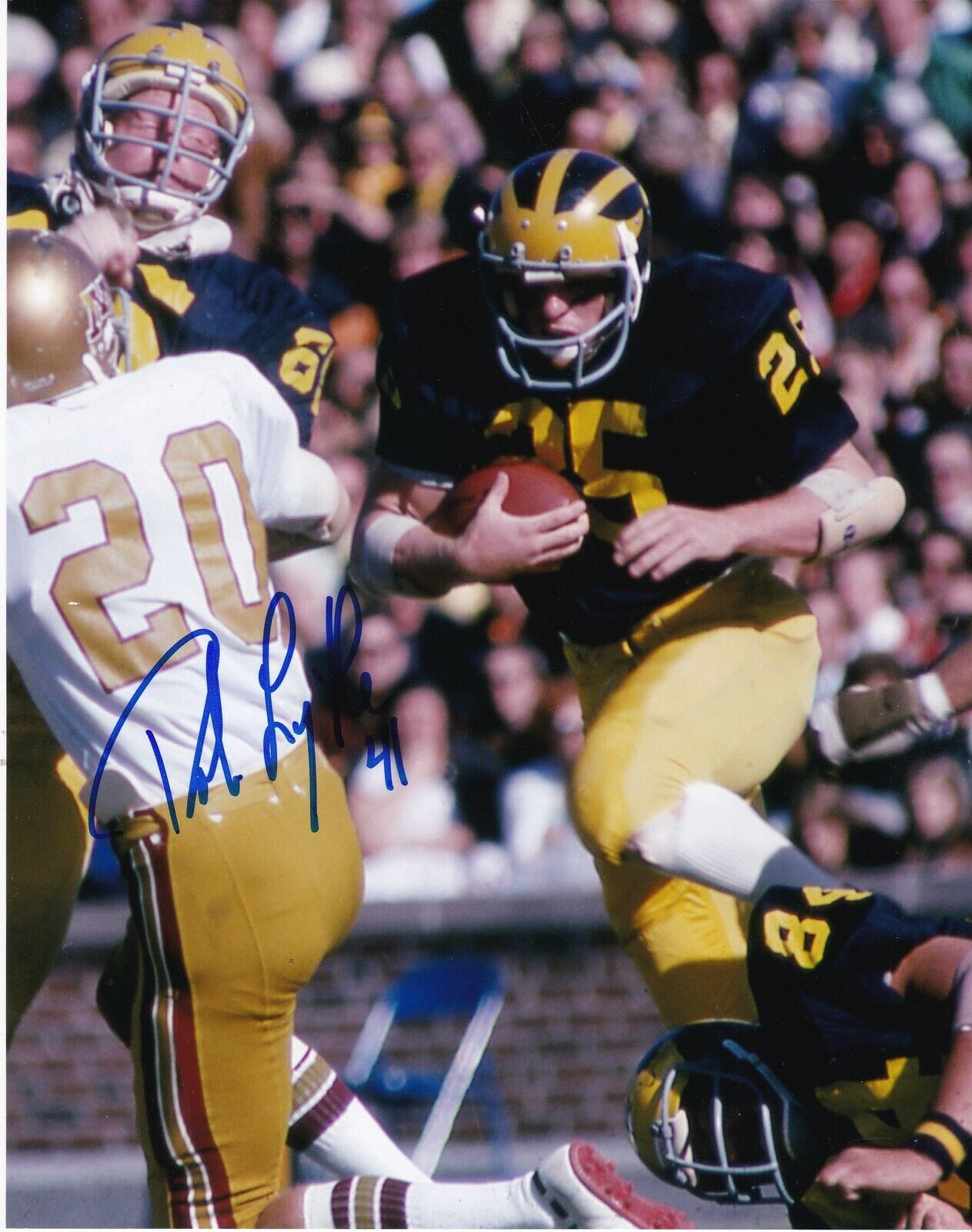 ROB LYTLE MICHIGAN PANTHERS ACTION SIGNED 8x10