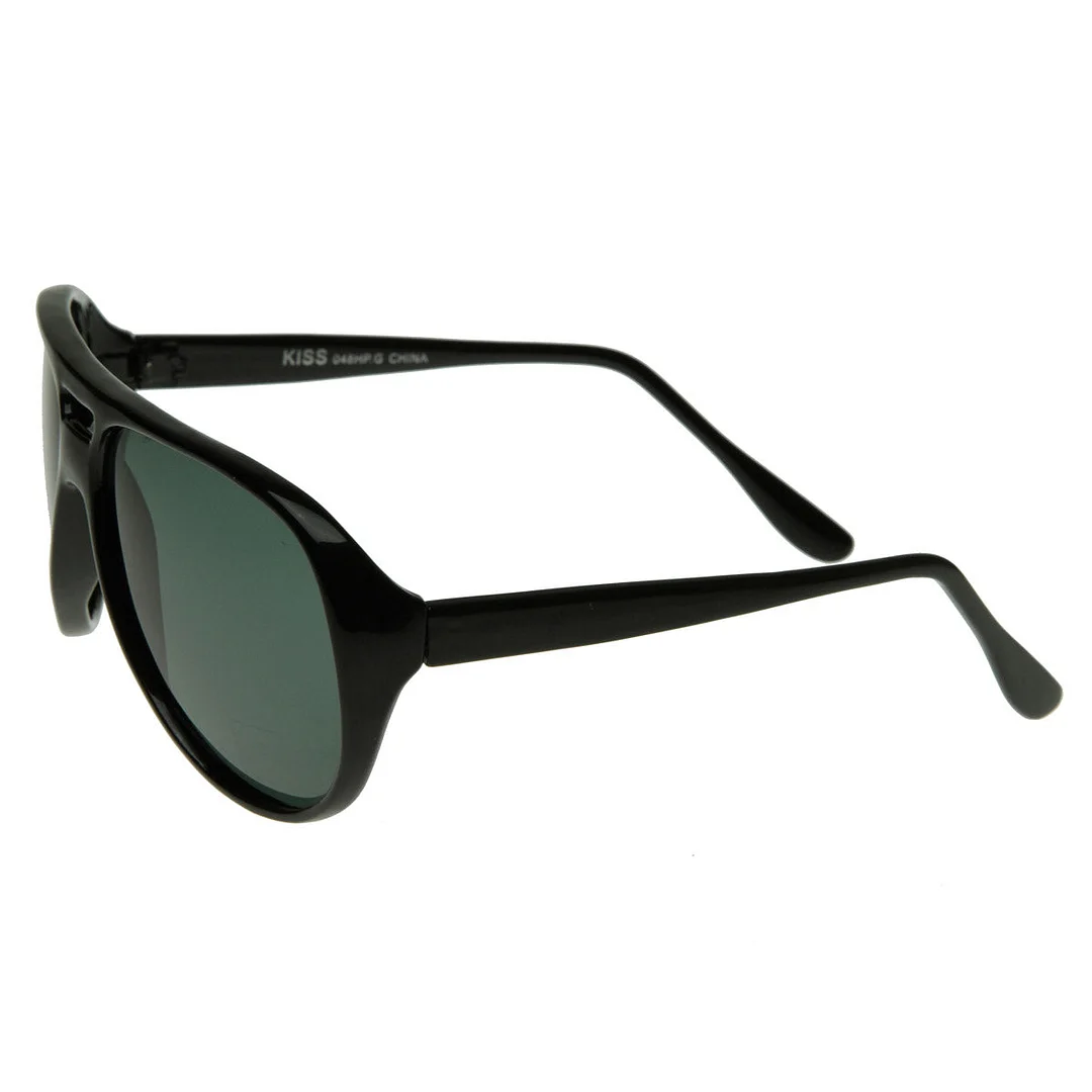 X-Large Classic Retro Plastic Teardrop Aviator glasses w/ G-15 Lens