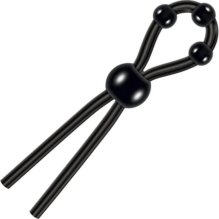 Pornhint Rock Solid Lasso Single Adjustable Black Silicone Cock Tie