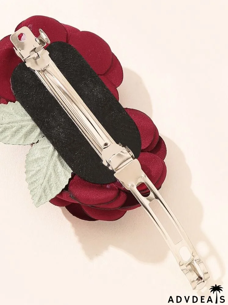 Flower Decor Hair Clip