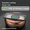 Wireless Charger with LED Desk Lamp, 3 Brightness Levels Dimmable LED Table Lamp with Touch Control, Wireless Charging Stationg Compatible with iPhone Series/AirPods/iWatch