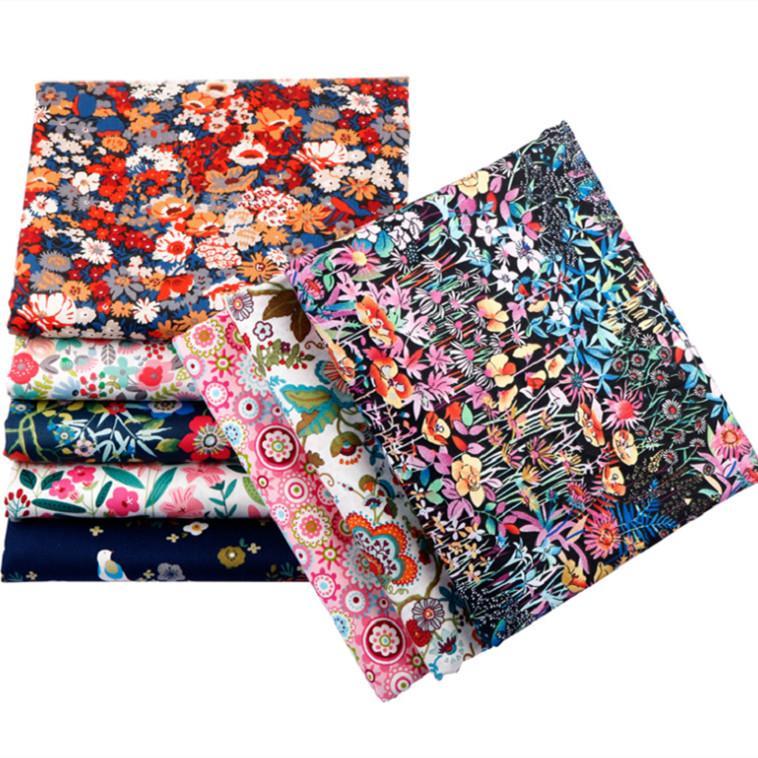 Vintage Print Patchwork Fabrics - 8Pcs