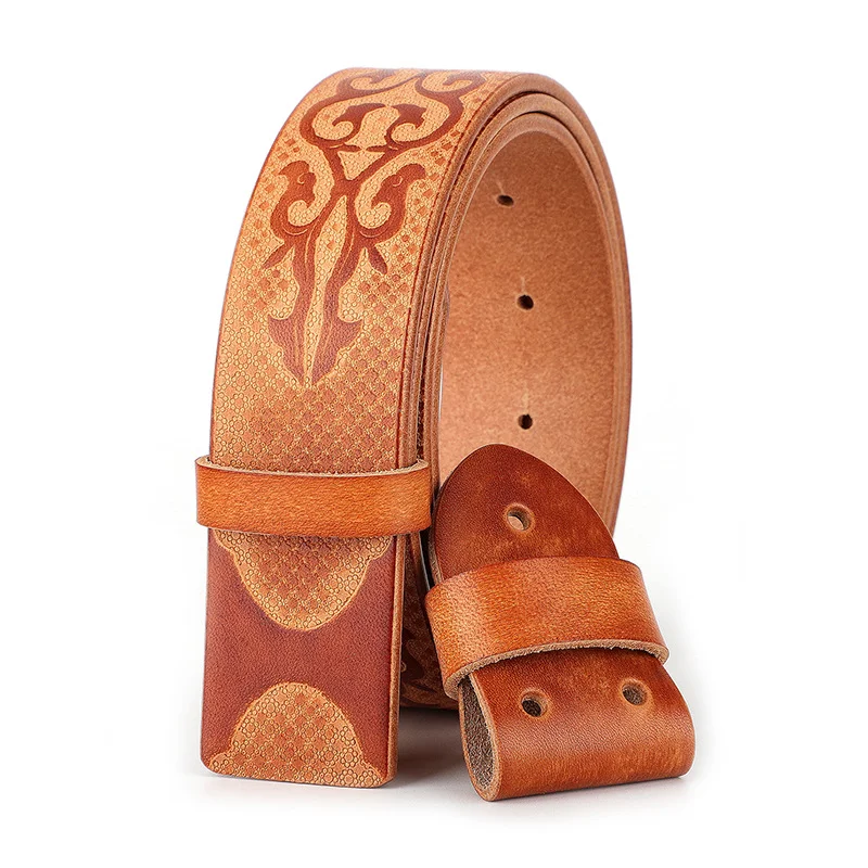 Western carved floral belts