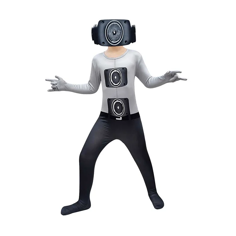 Kids Children Toilet Costume Camera Speaker Halloween Cosplay Video Game Jumpsuit