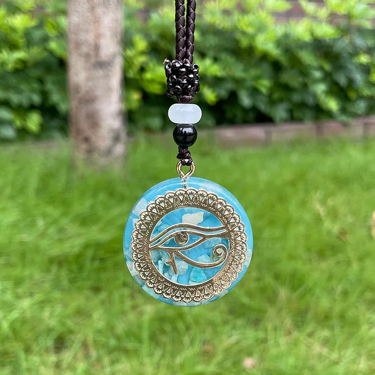 Horus Eye Kyanite Necklace