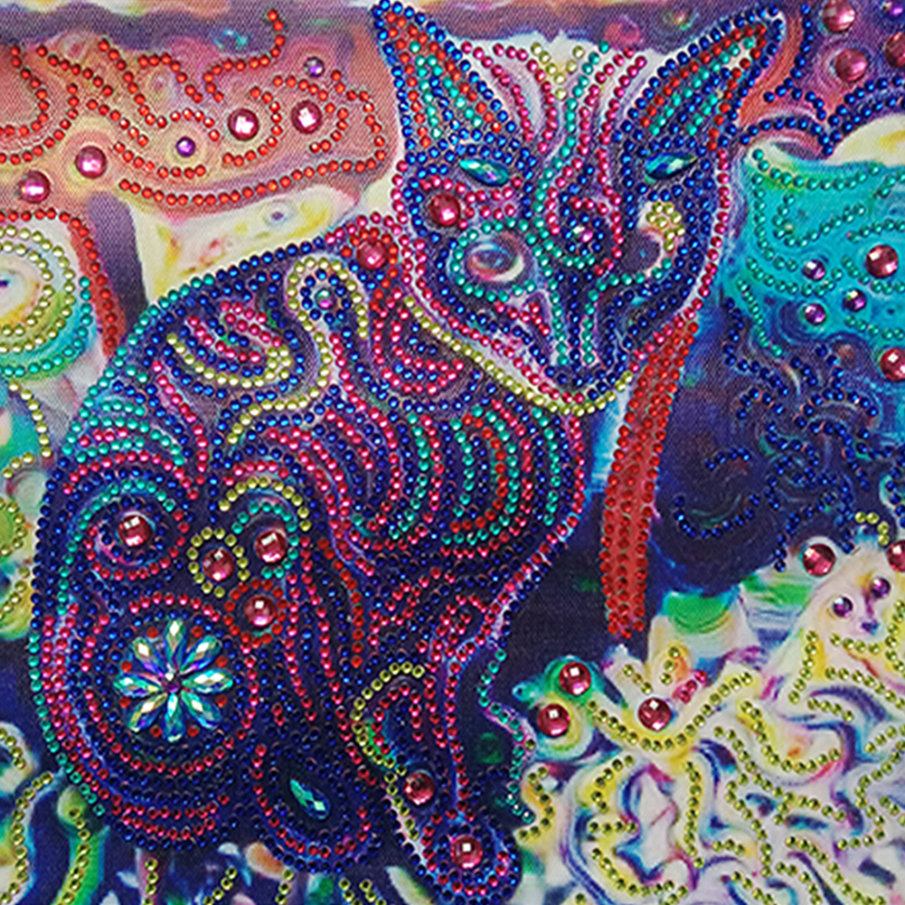 

30*30CM - Special Shaped Diamond Painting - Black Cat, 501 Original