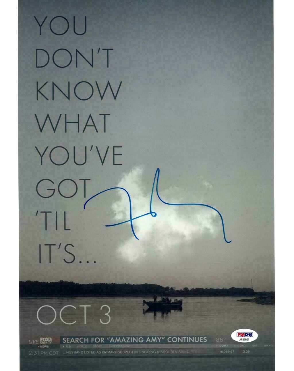 DIRECTOR DAVID FINCHER SIGNED 'GONE GIRL' 11x14 MOVIE POSTER Photo Poster painting PSA/DNA COA