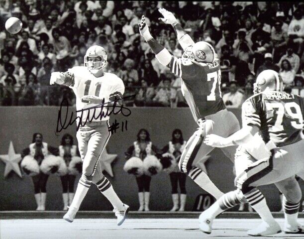 Danny White 8x10 Photo Poster painting #1B Black Ink Autographed Signed AUTO Dallas Cowboys