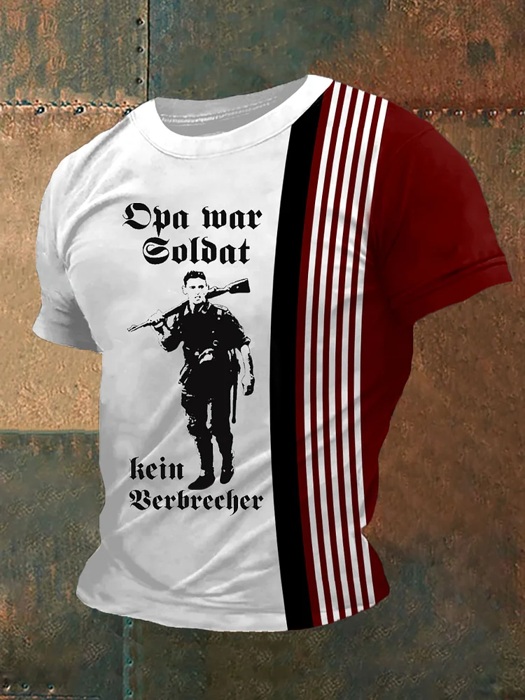 Männer Opa War Soldat Kein Verbrecher T-Shirt mit kurzen Ärmeln