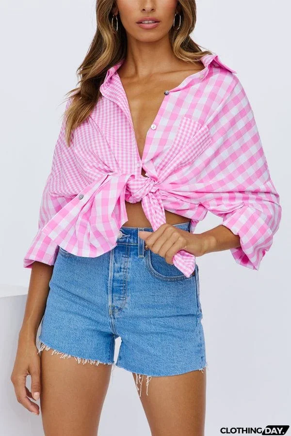 One Split Wonder Plaid Button Shirt