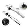1/4inch Fast Rotatable Double Ended Socket Ratchet Wrench Screwdriver 72 Teeth