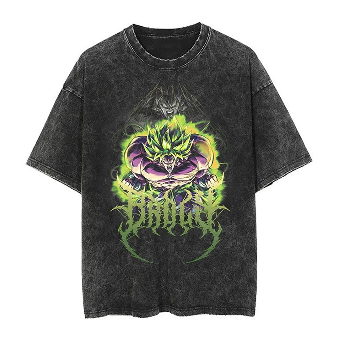 Dragon Ball Broli Anime Oversize Washed T-Shirt