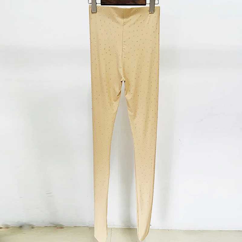 Nigikala Nigikala New Star Fashion Hot Diamond Elastic High-Necked Bottom Shirt 褶皱半裙 Trousers