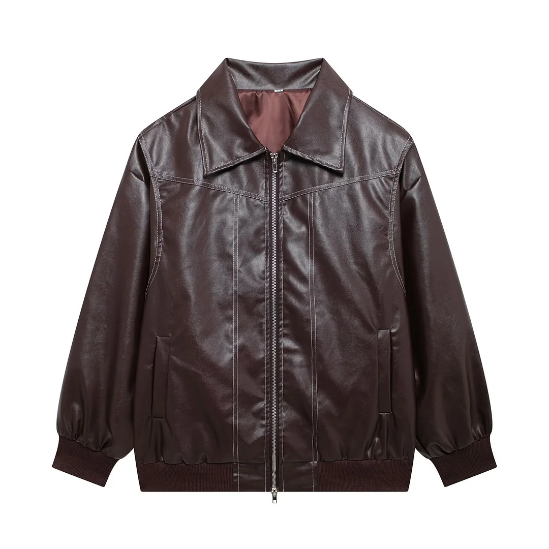 Nigikala Nigikala 2025 New Women's Fashion Loose Vintage Jacket M6285