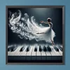 Peinture Diamant Piano Fille-Perceuse Ronde-40*40CM
