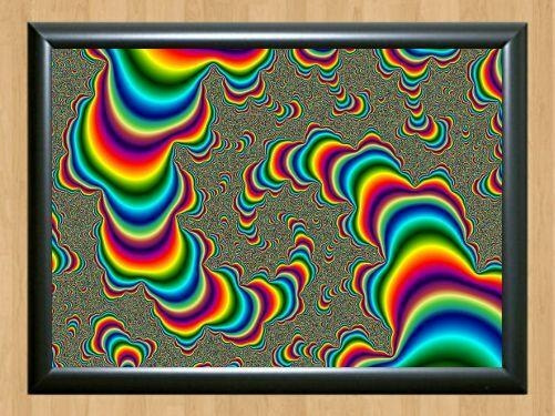 Psychedelic Trippy Funky Mushrooms Audio Video Visulization Photo Poster painting Print 22 A3 Size 11.7x16.5