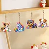 5Pcs DIY Dog Double Sided Special Shaped Diamond Painting Keychains