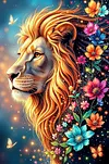 Luxury AB Velvet Diamond Painting Kit - Lion