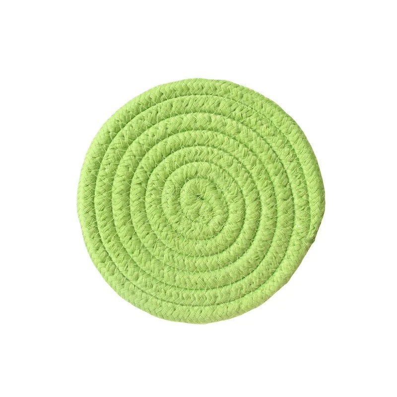 Handmade Cotton Rope Placemat Hand Woven Table Mats Napkin Tableware Drink Cup Coaster Insulation Pad Kitchen Dinner Home Decor