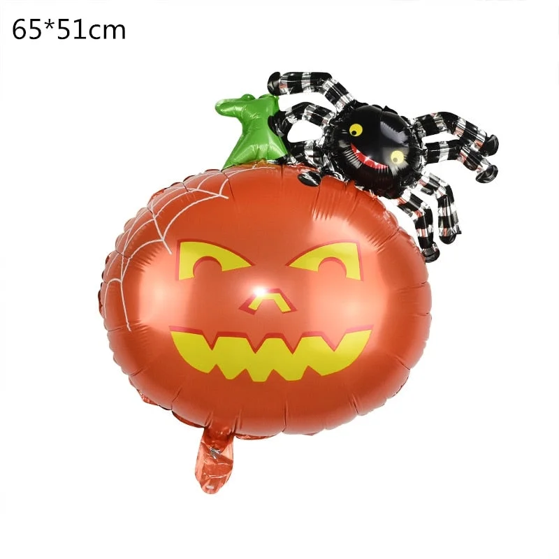 Halloween Pumpkin Ghost Balloons Halloween Decorations Spider Foil Balloons Inflatable Toys Bat Globos Halloween Party Supplies